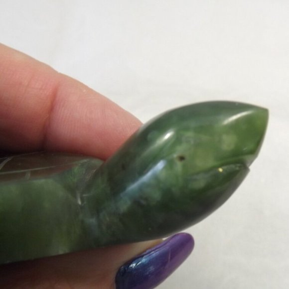 Dark Green Nephrite Jade Turtle - Picture 7 of 10